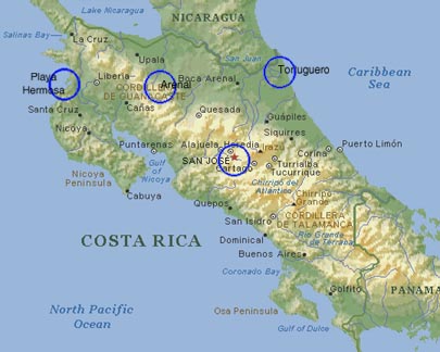 Costa Rica Map